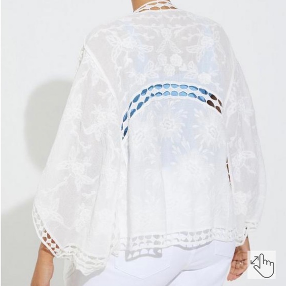 Torrid Crochet Lace Inset Kimono- still in stores! - Picture 3 of 6